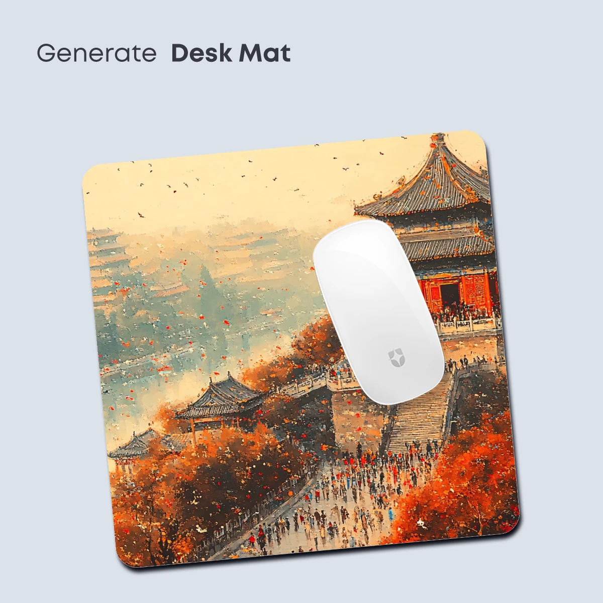 Autumnal Temple Serenade: A Vivid Oriental Dream - Image 4