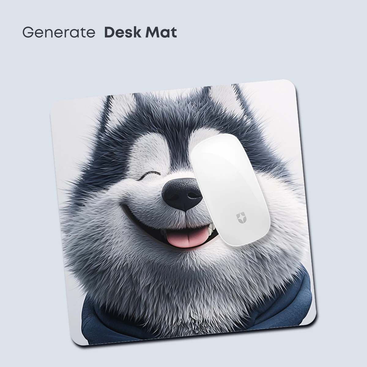 Charming Husky in Winter Gear: A Whimsical Cartoon Portrait - Image 4