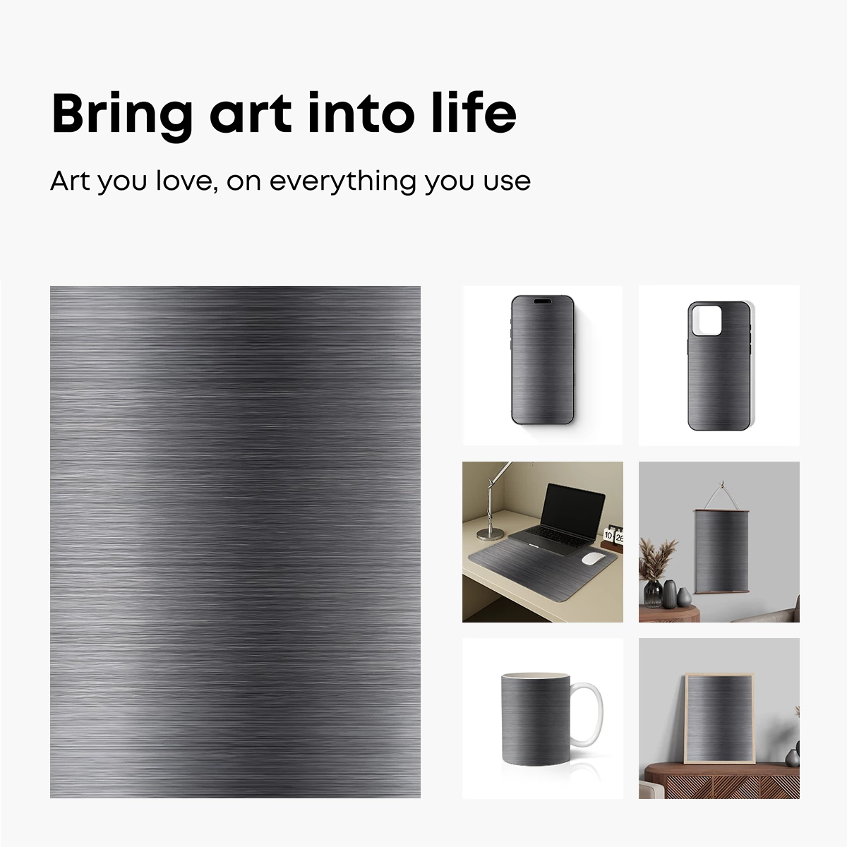 Brushed Metal Symphony: Linear Elegance - Image 2