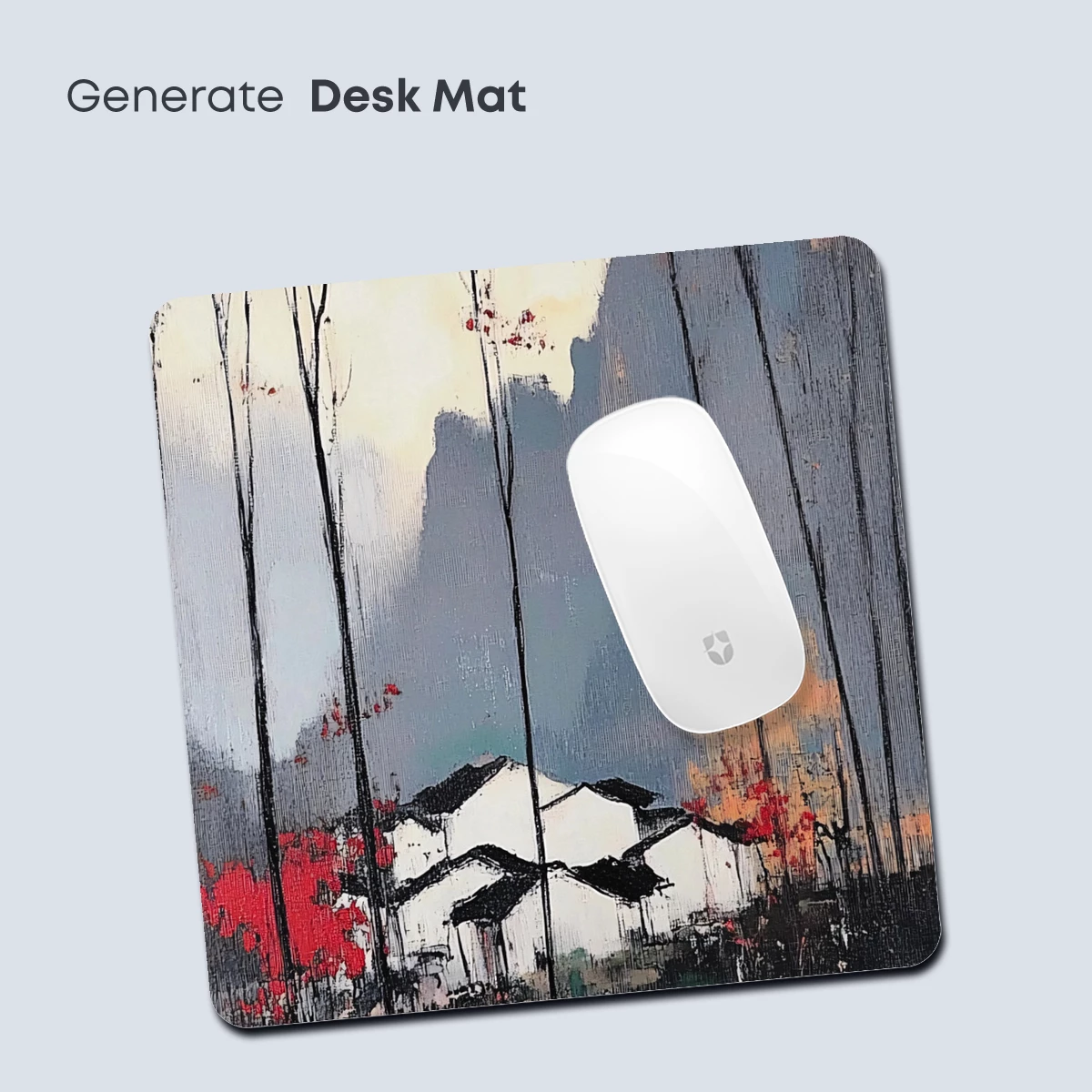 Autumnal Village Serenity: Ink and Color Fusion - Image 4