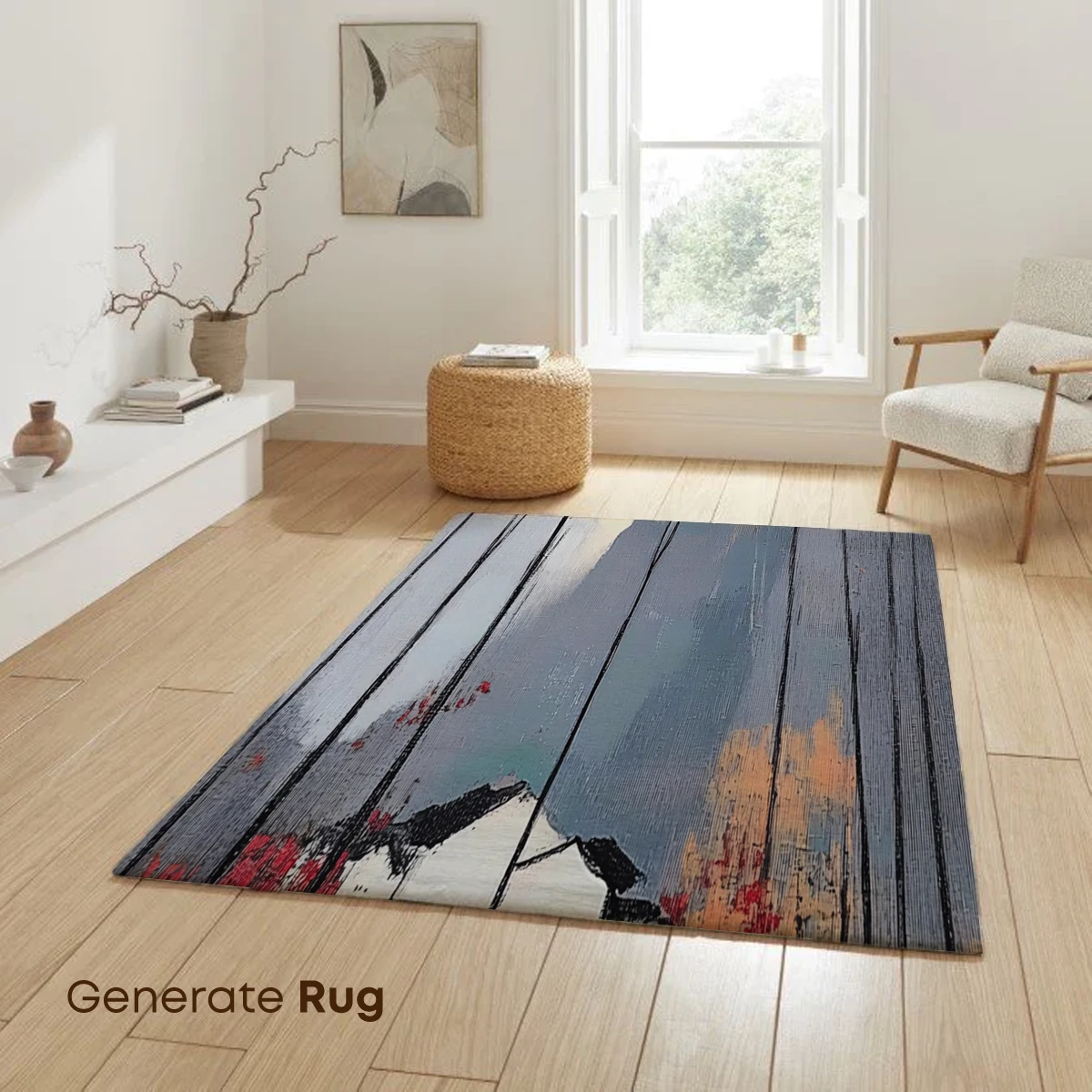 Autumnal Village Serenity: Ink and Color Fusion - Image 6