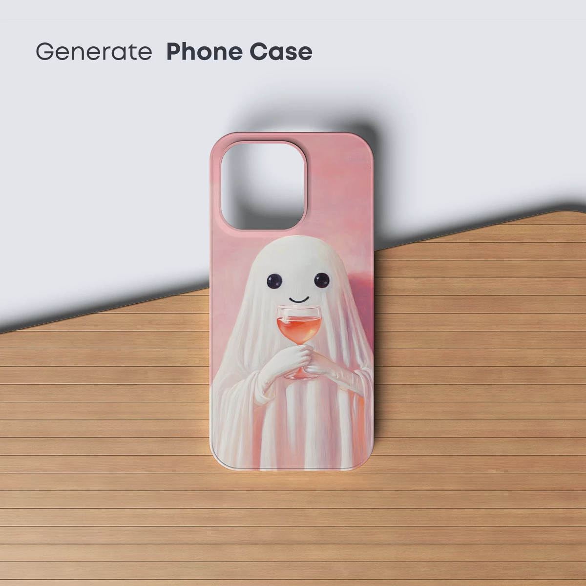Ghostly Sip: Whimsical Spirit with Rosé - Image 3