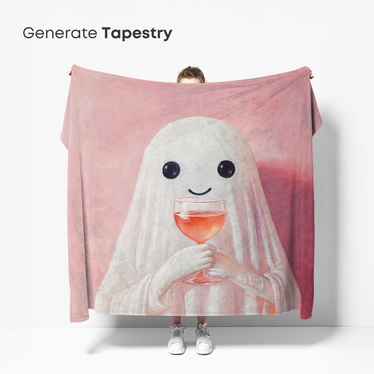 Ghostly Sip: Whimsical Spirit with Rosé - Image 5
