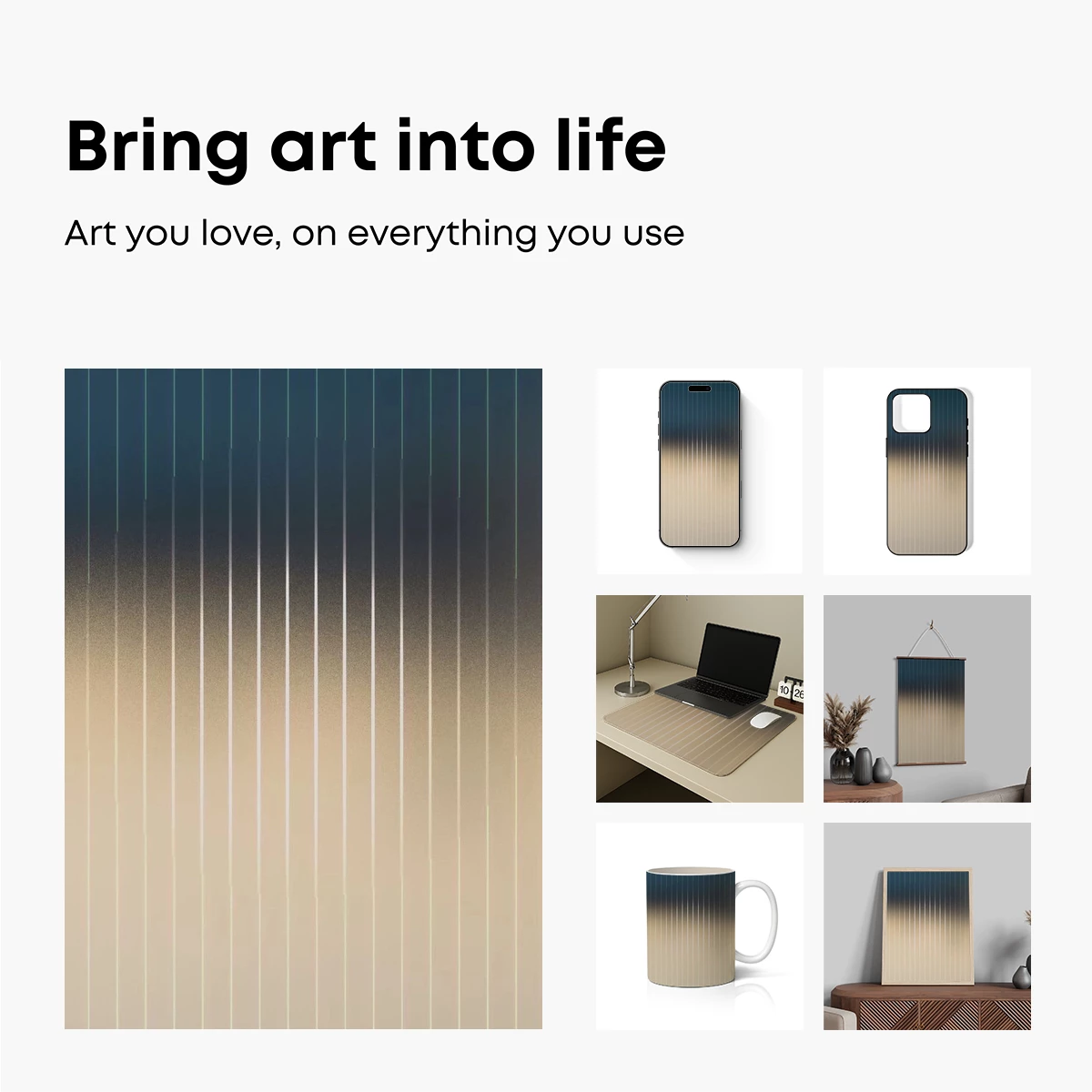 Gradient Serenity: Vertical Lines in Harmony - Image 2