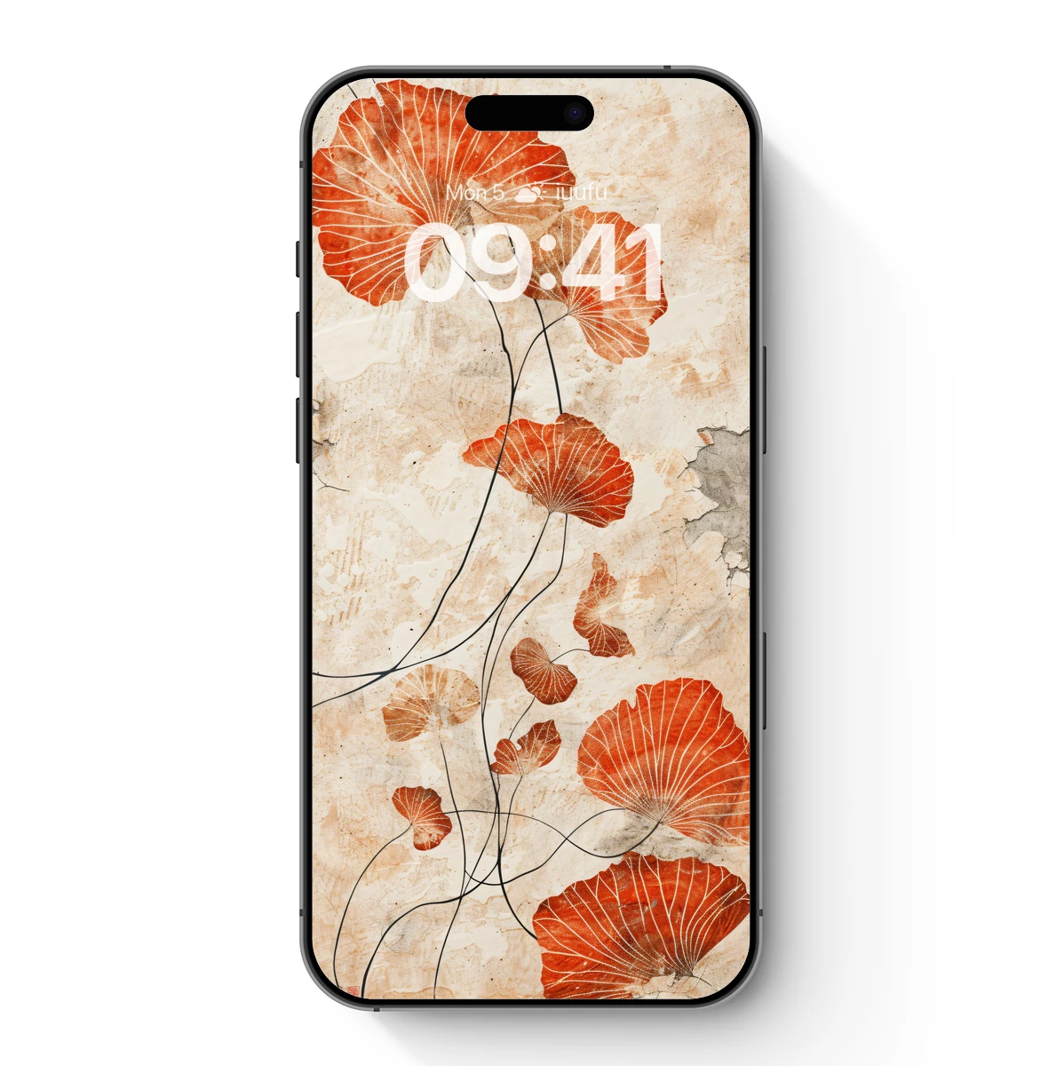 Autumn Ginkgo Elegance: Abstract Botanical Art