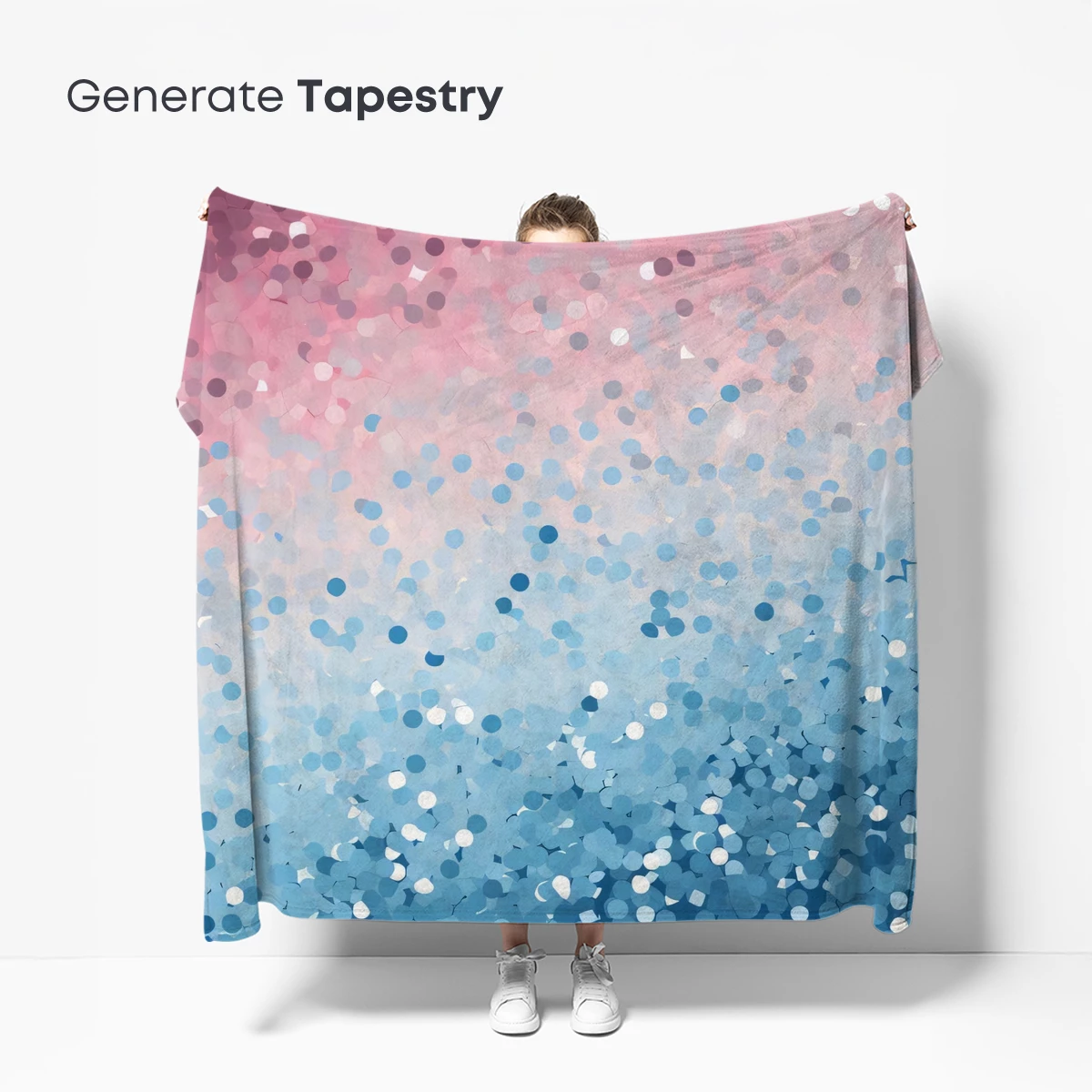 Gradient Glitter Symphony: Pink to Blue Ombre - Image 5