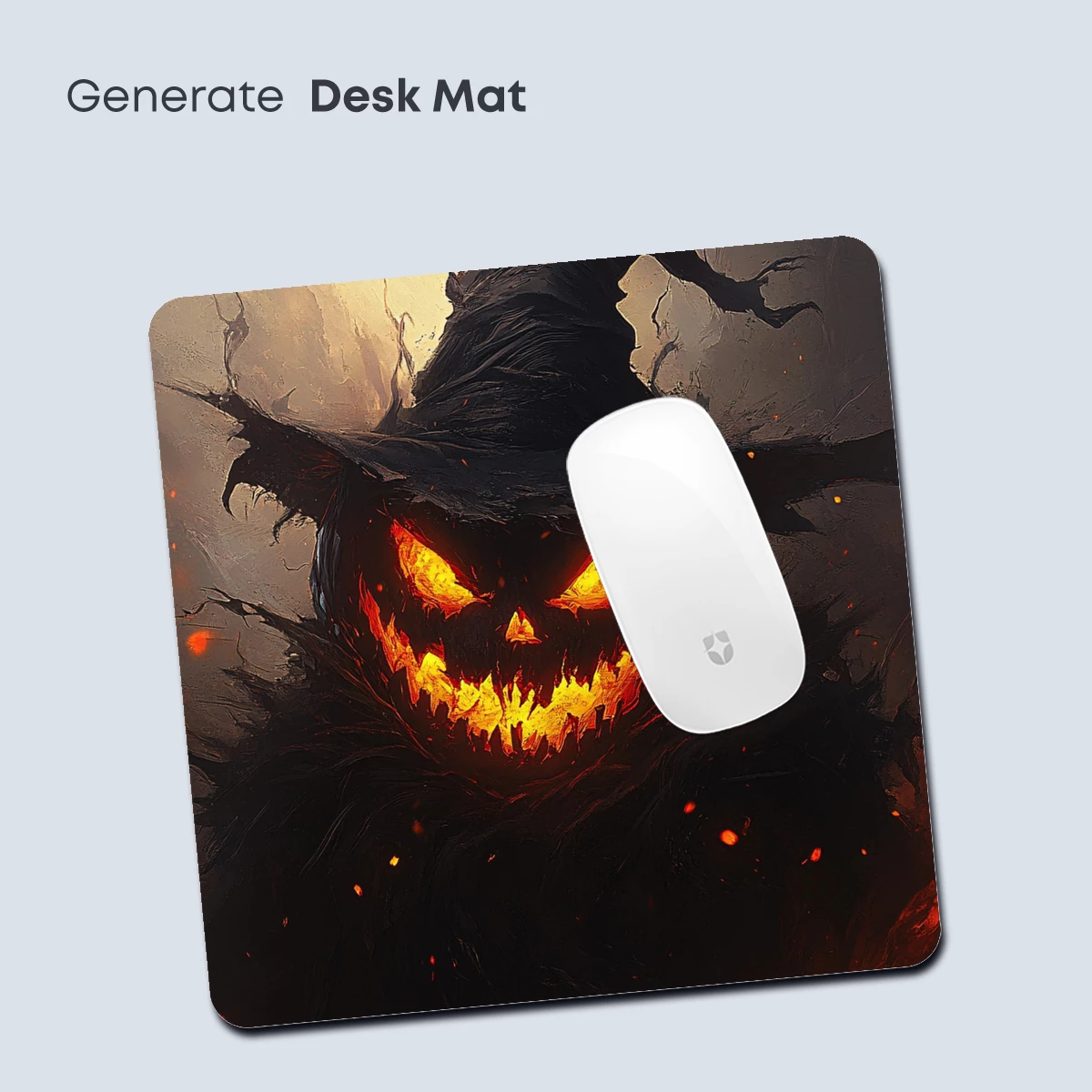 Fiery Pumpkin Witch: Halloween Horror Art - Image 4