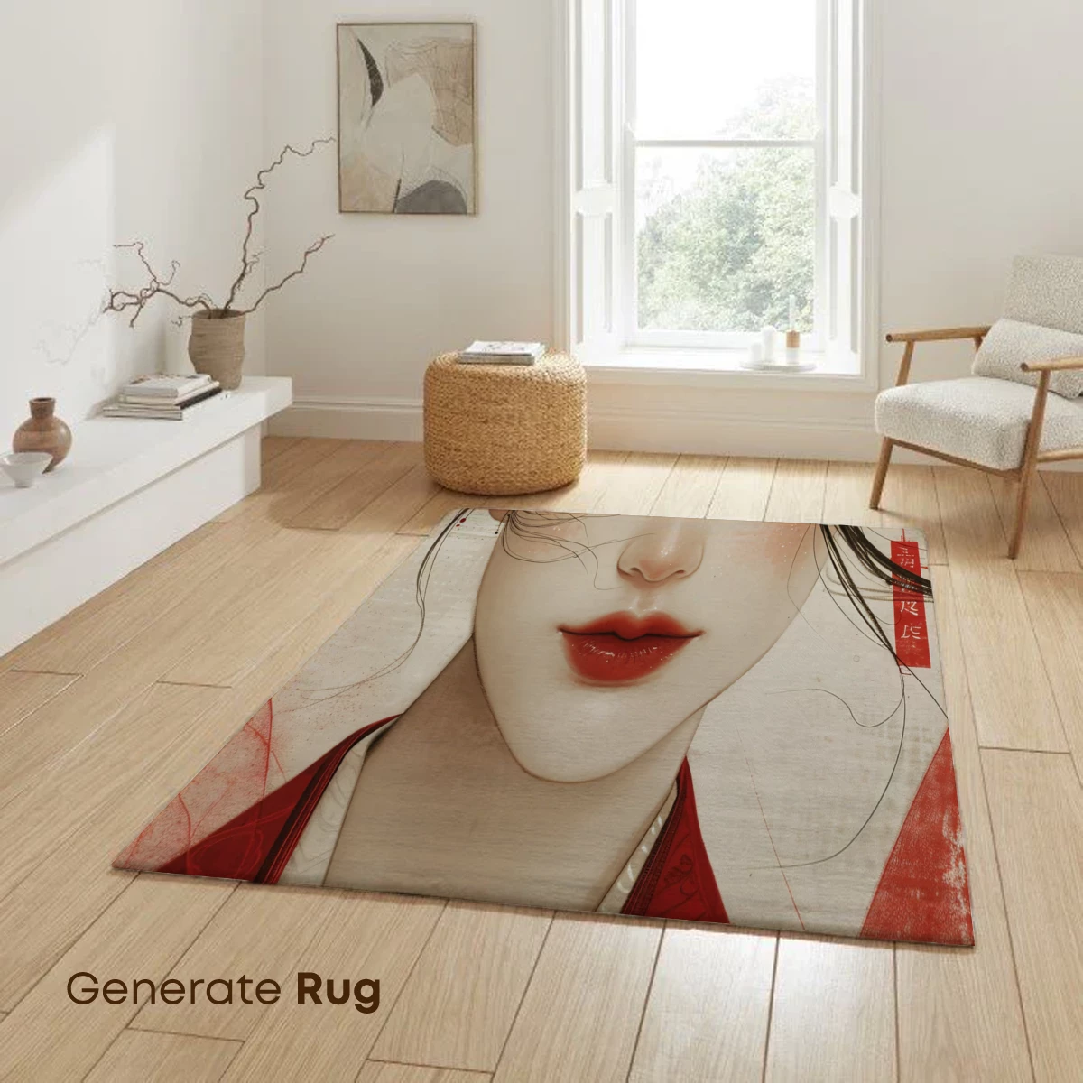 Elegant Geisha in Vermilion Kimono: Timeless Beauty Reimagined - Image 6