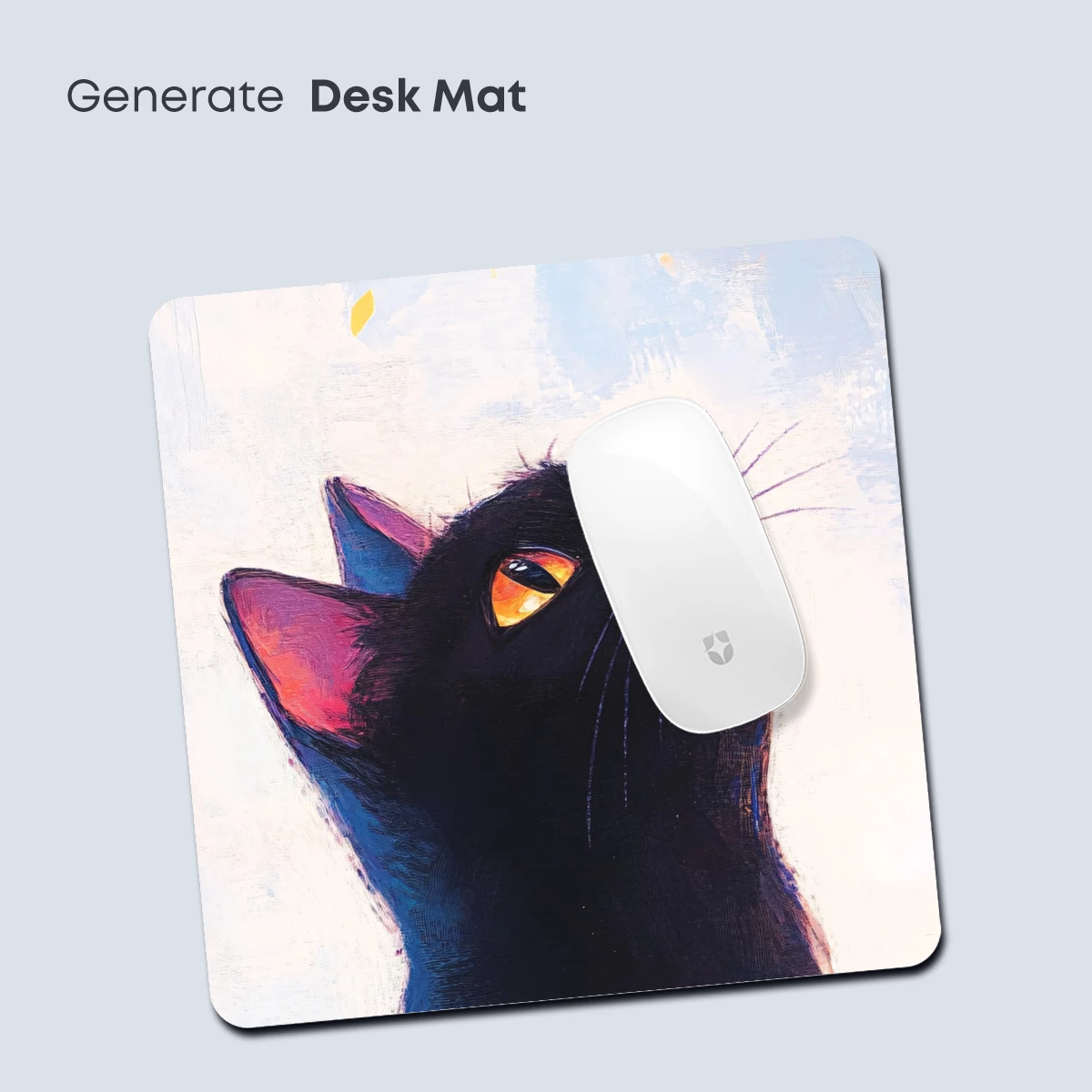 Ethereal Gaze: Black Cat in Dreamy Pastels - Image 4