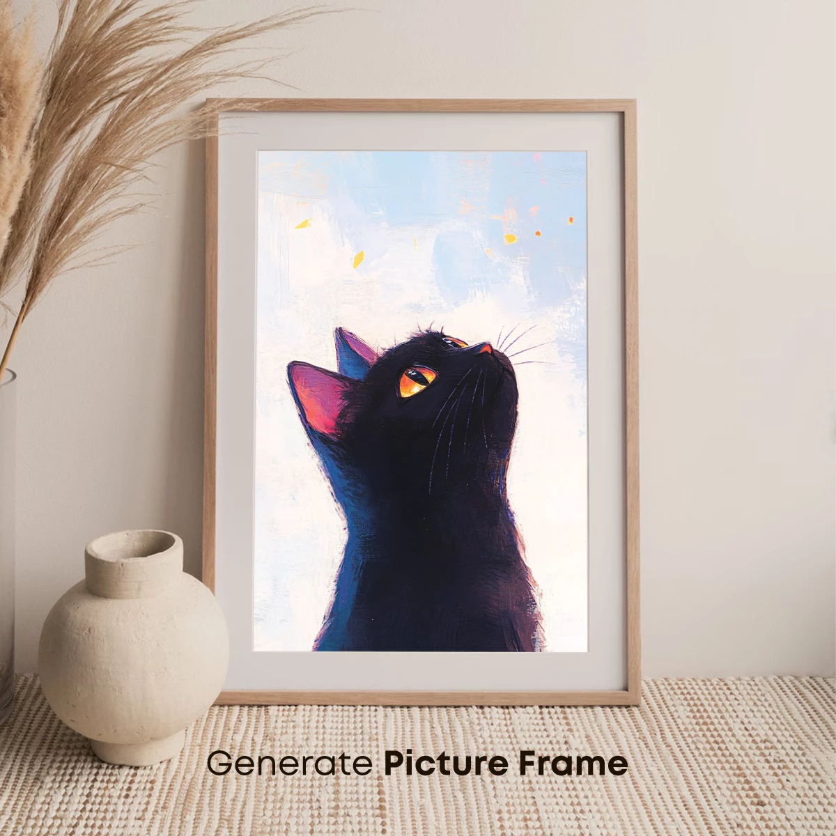 Ethereal Gaze: Black Cat in Dreamy Pastels - Image 7