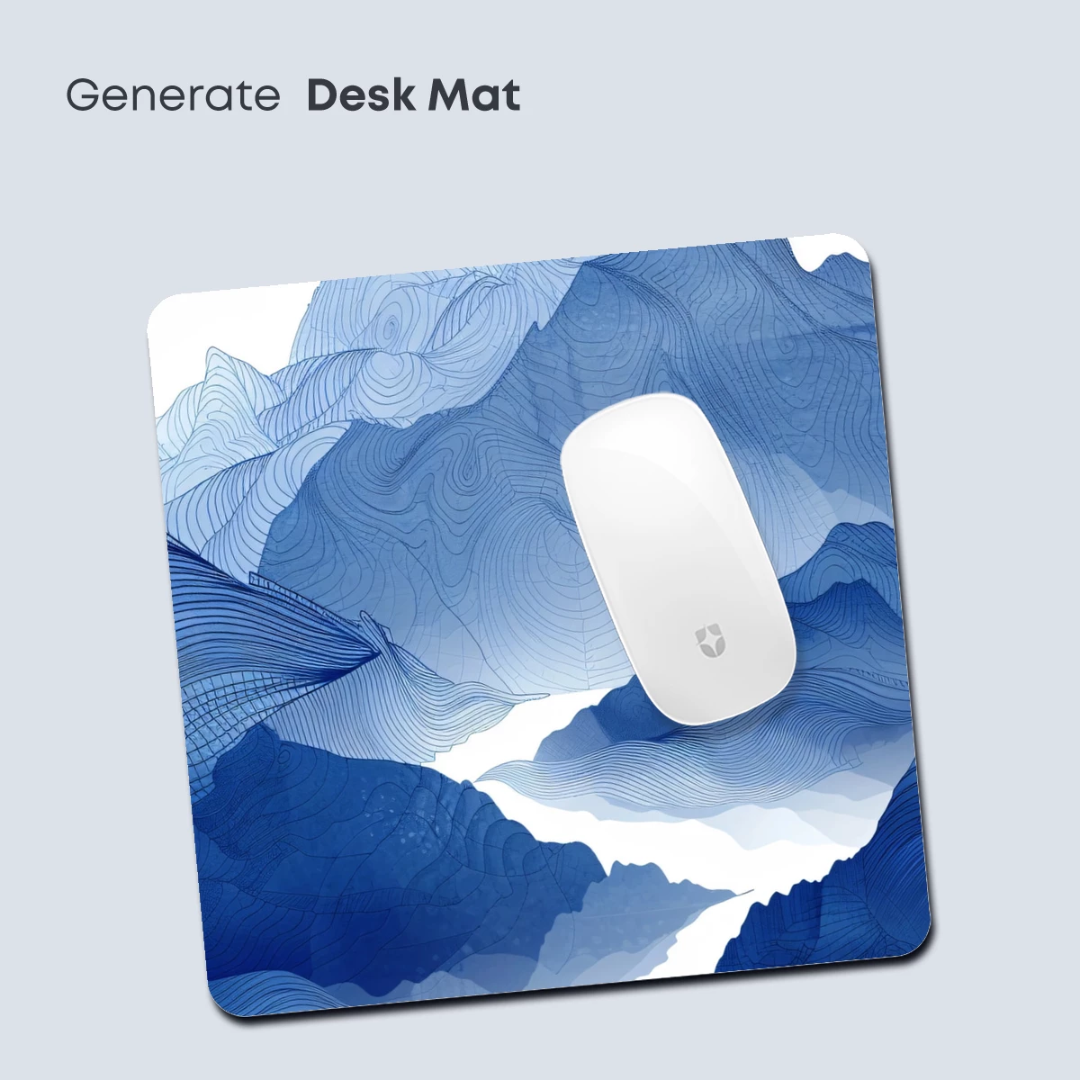 Blue Line Art Mountains: A Zen Landscape Symphony - Image 4