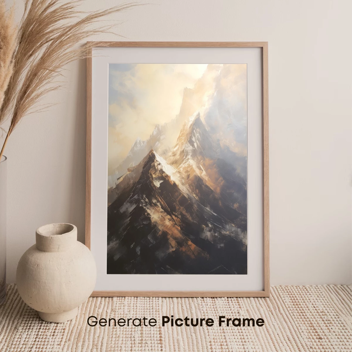 Golden Peaks: Majestic Mountain Artistry - Image 7