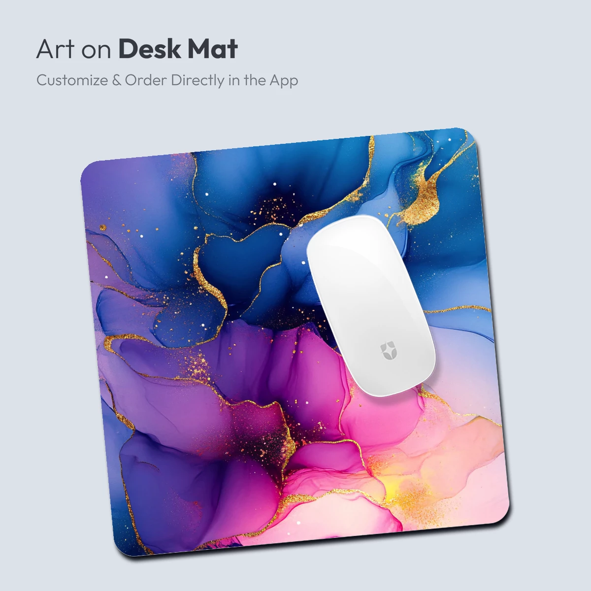 Ethereal Ink Symphony: Gold-Trimmed Fluid Art - Image 3