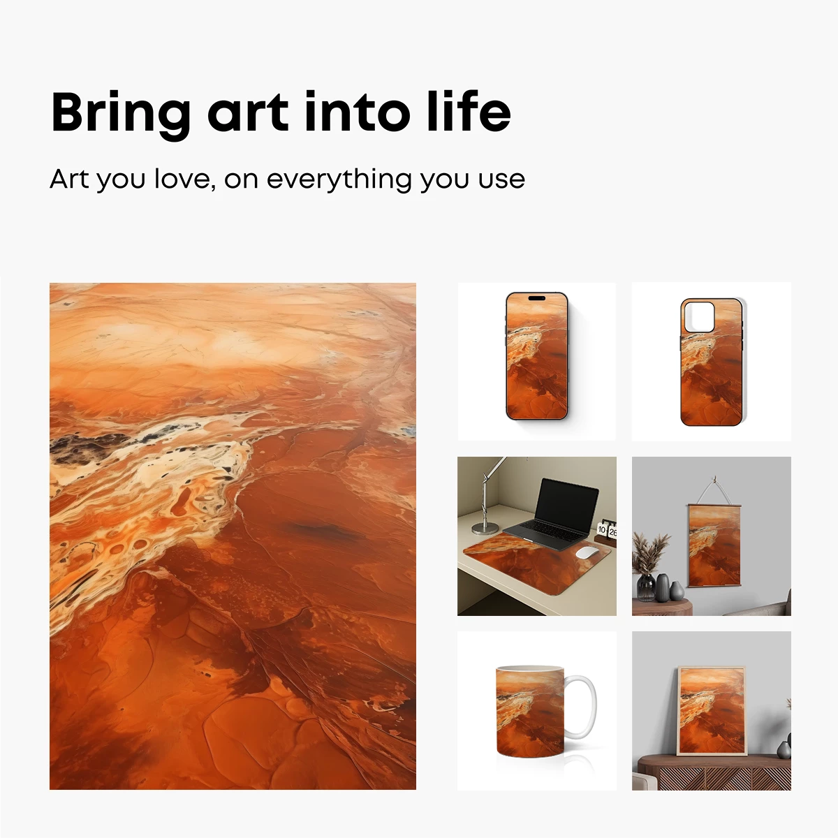 Desert Canvas: Abstract Earth Tones - Image 2