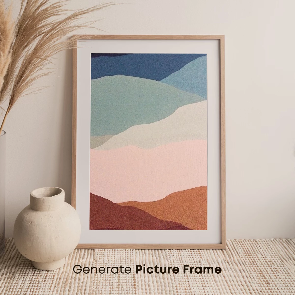 Abstract Horizon Layers: Earthy Tones and Sky Blues - Image 7