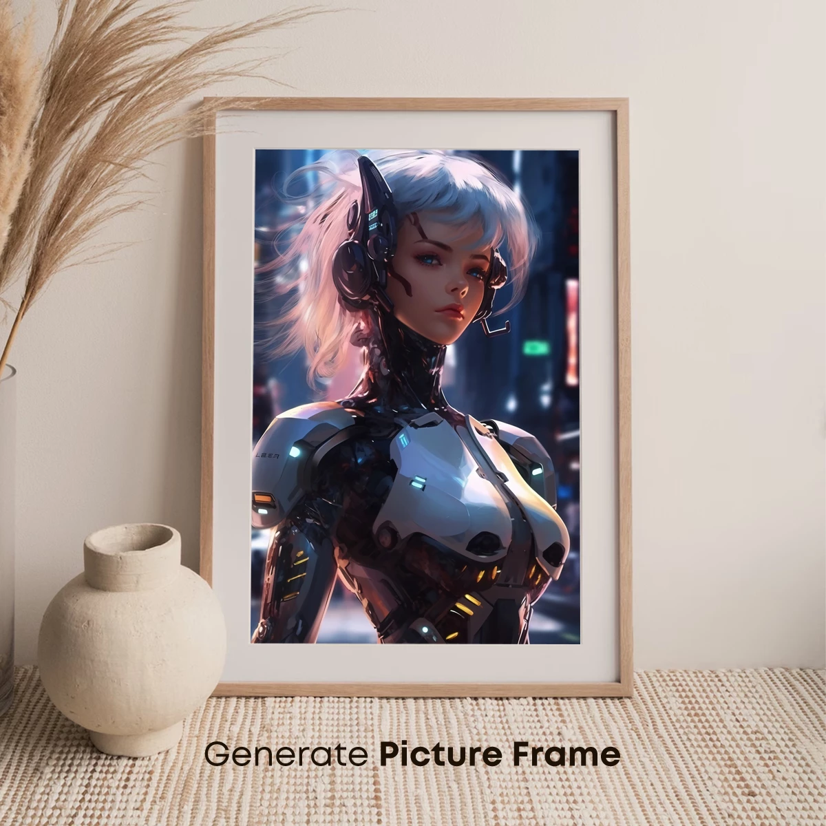 Cybernetic Muse: Futuristic Warrior in Neon City - Image 7