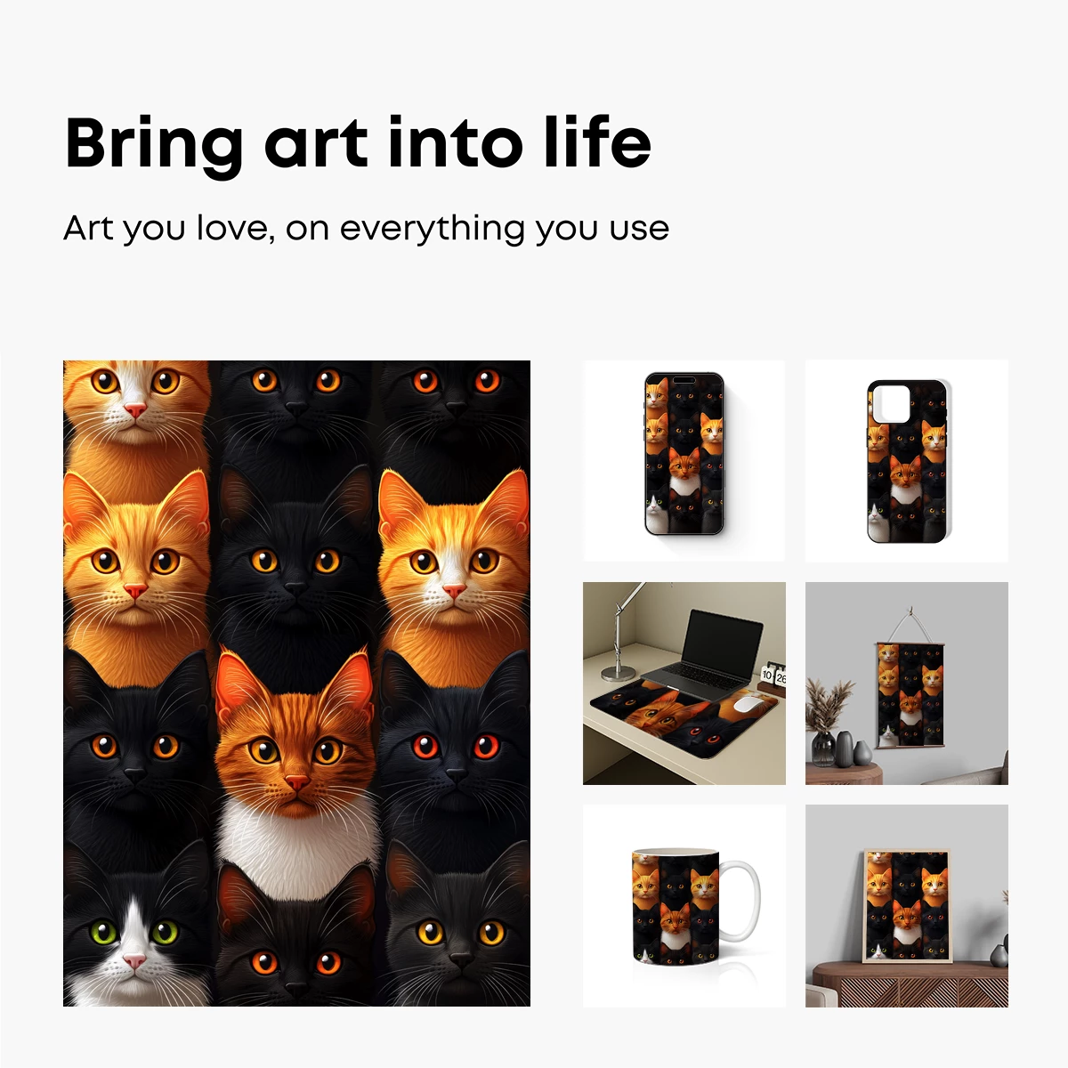 Feline Symphony: A Vibrant Ensemble of Whiskered Wonders - Image 2