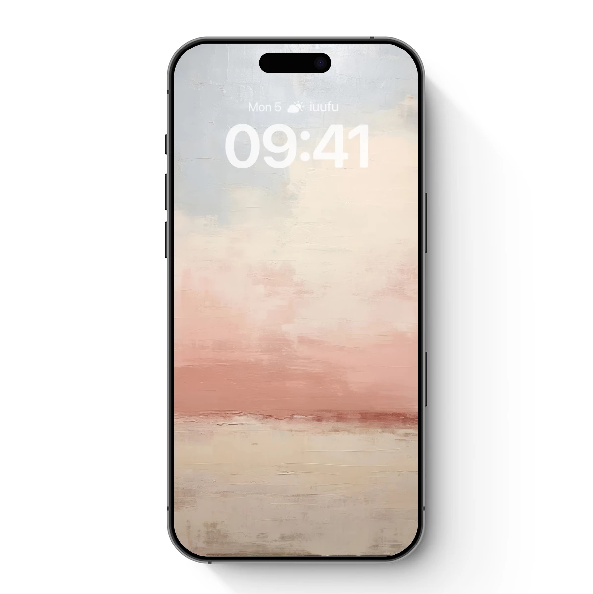 Abstract Horizon Hues: Soft Blush and Mist