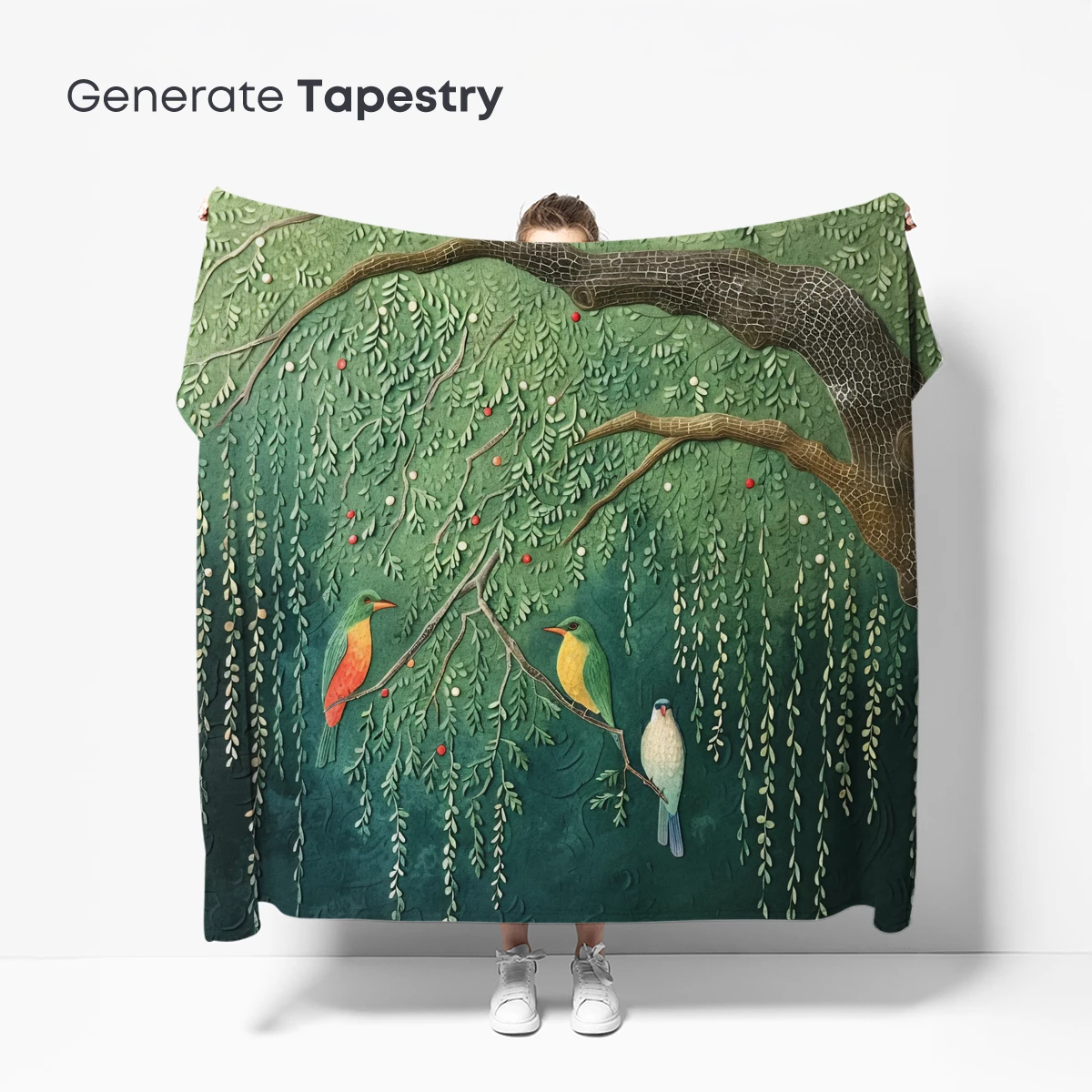 Enchanted Avian Canopy: A Verdant Tapestry of Birds and Branches - Image 5