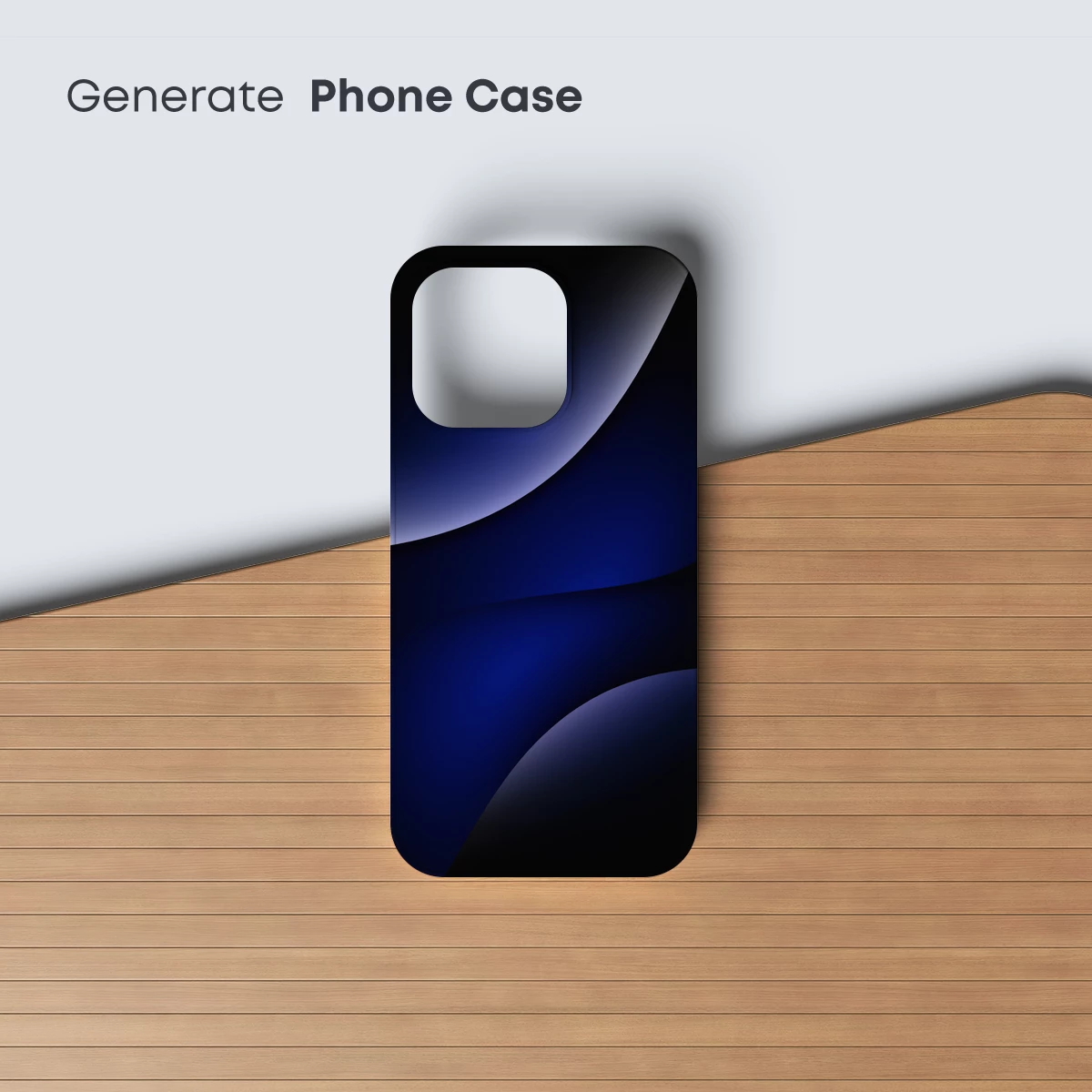 Eclipse of Serenity: Blue Abstract Curves - Image 3