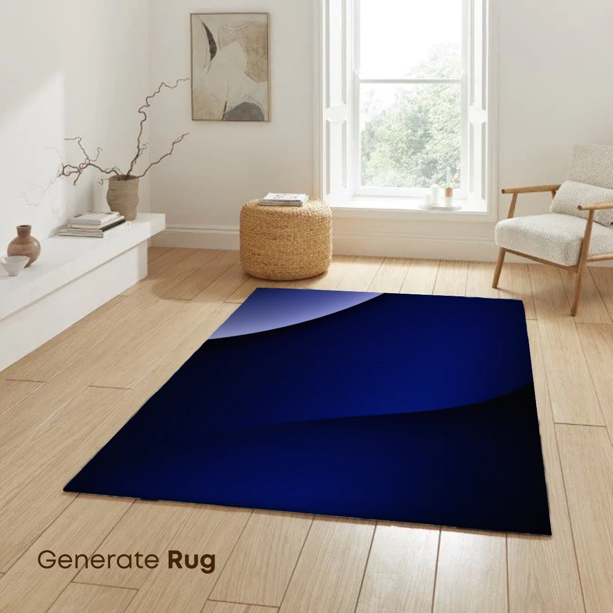 Eclipse of Serenity: Blue Abstract Curves - Image 6