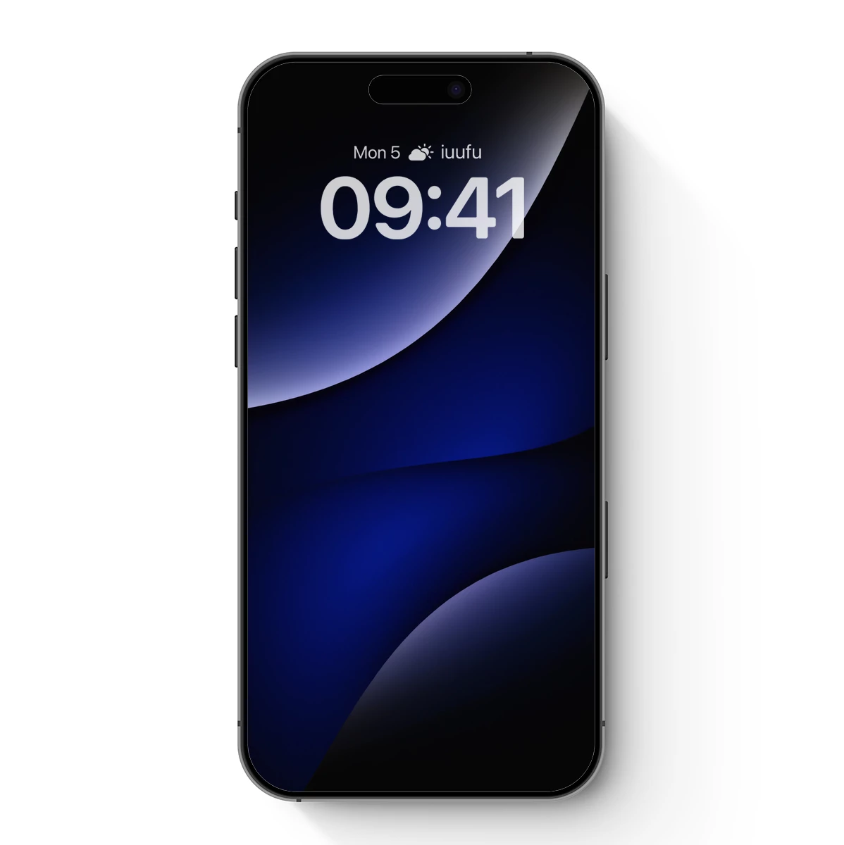 Eclipse of Serenity: Blue Abstract Curves