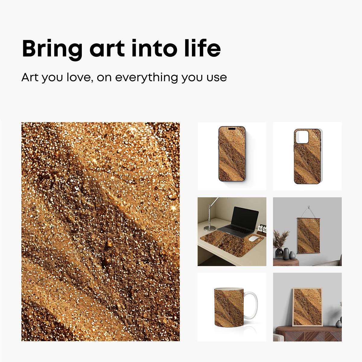 Golden Stardust Swirls: A Cosmic Dance of Light and Texture - Image 2