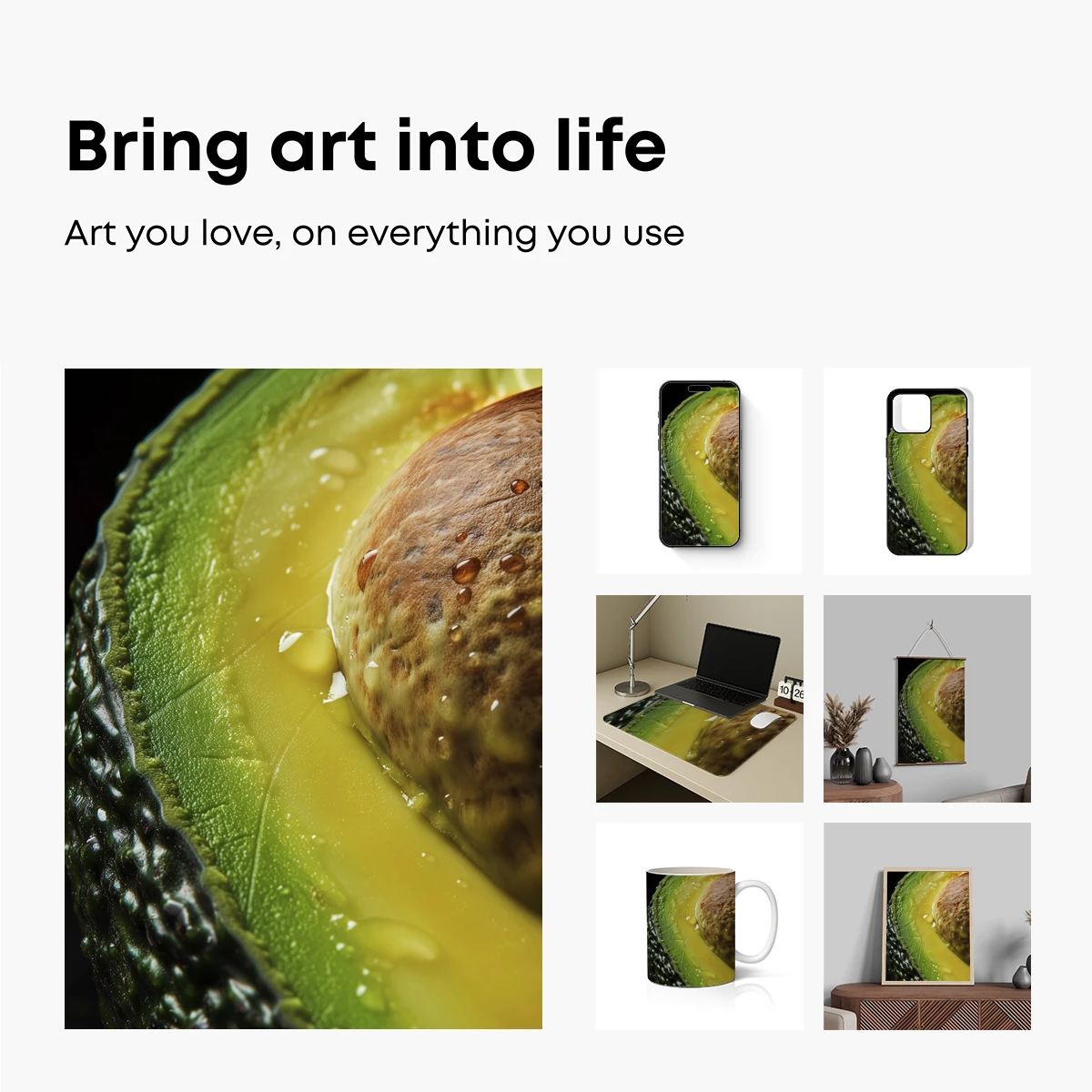 Avocado's Luminous Heart: Dew-Drenched Elegance - Image 2