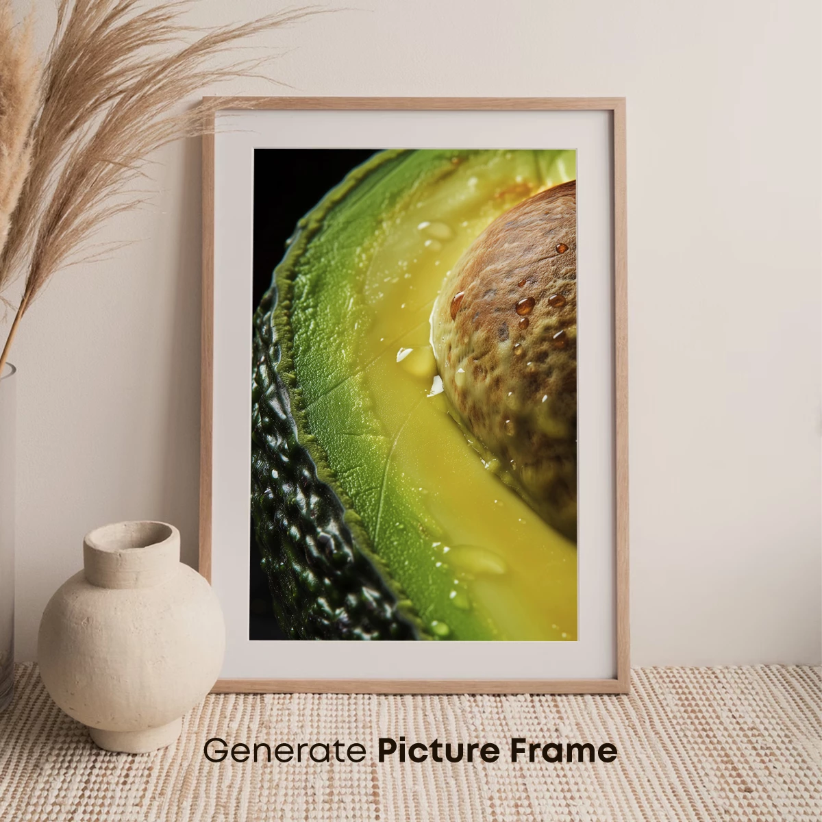 Avocado's Luminous Heart: Dew-Drenched Elegance - Image 7