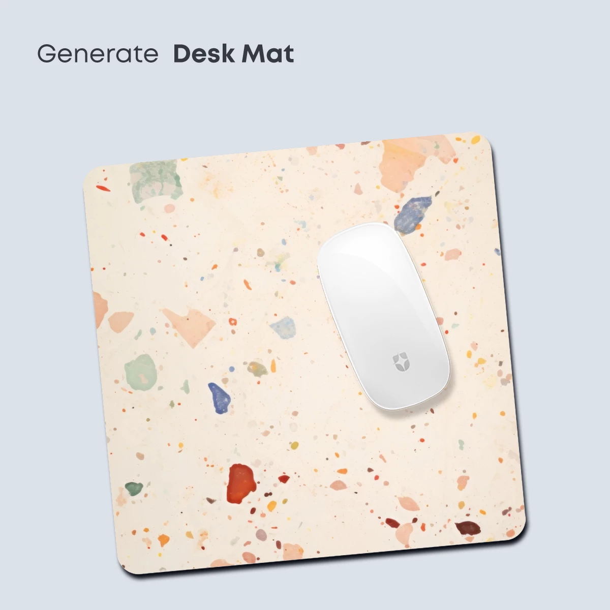 Abstract Terrazzo Canvas: Colorful Flecks on Cream - Image 4