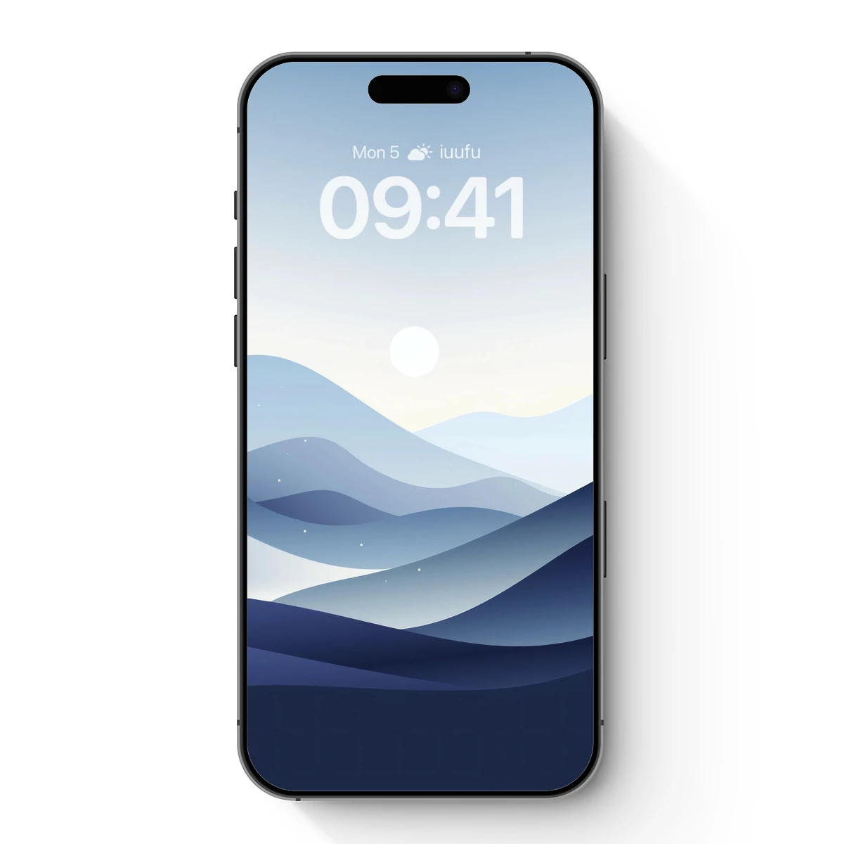 Ethereal Mountain Layers Under a Serene Moon