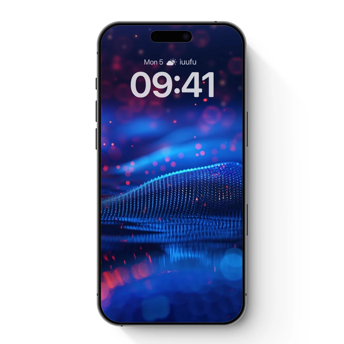 Digital Wave Symphony: Blue and Red Particles