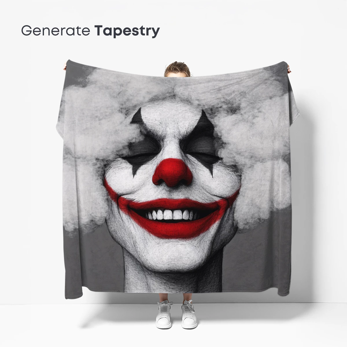 Clown in Clouds: Surreal Smiles and Smoke - Image 5