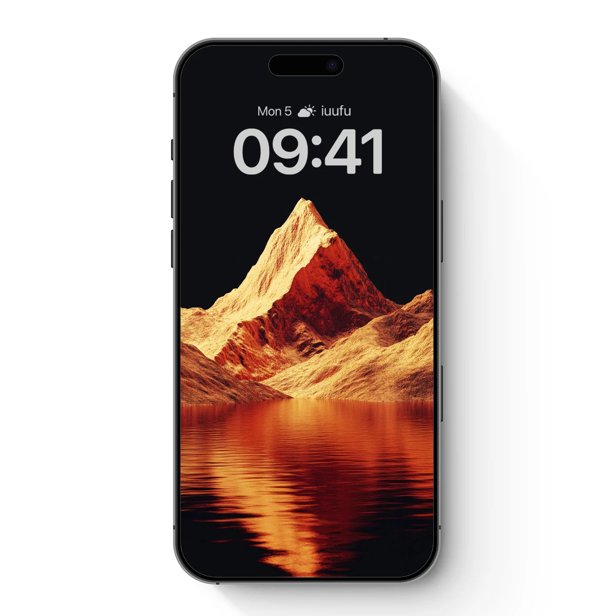 Golden Peaks Reflecting in Crimson Waters