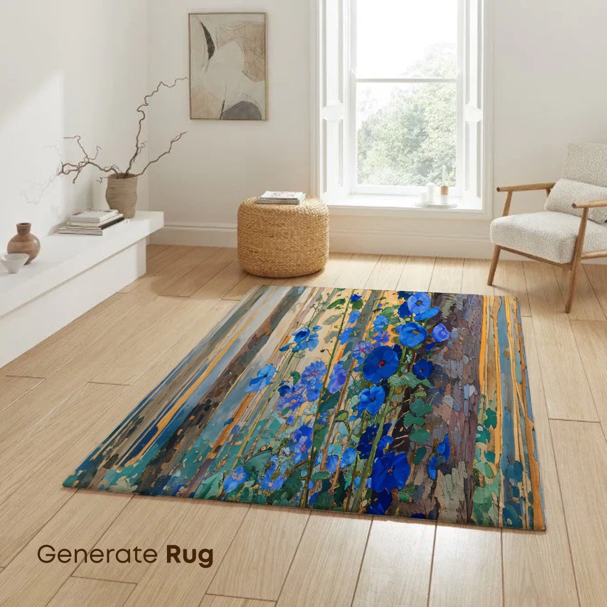 Enchanted Blue Blossoms in Forest Light - Image 6