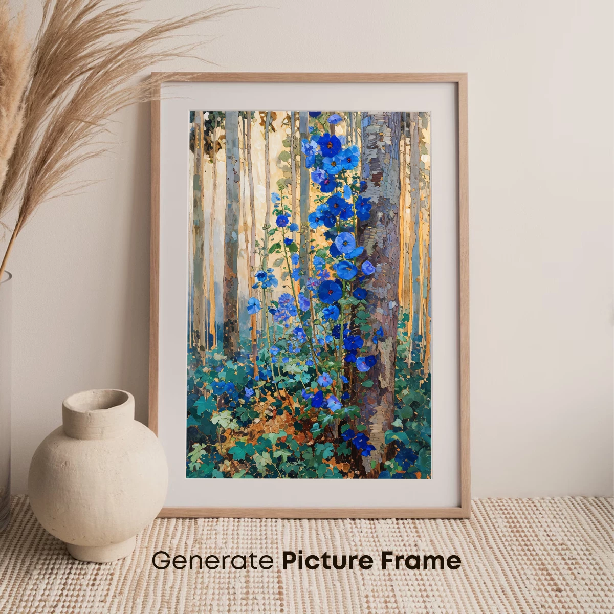 Enchanted Blue Blossoms in Forest Light - Image 7