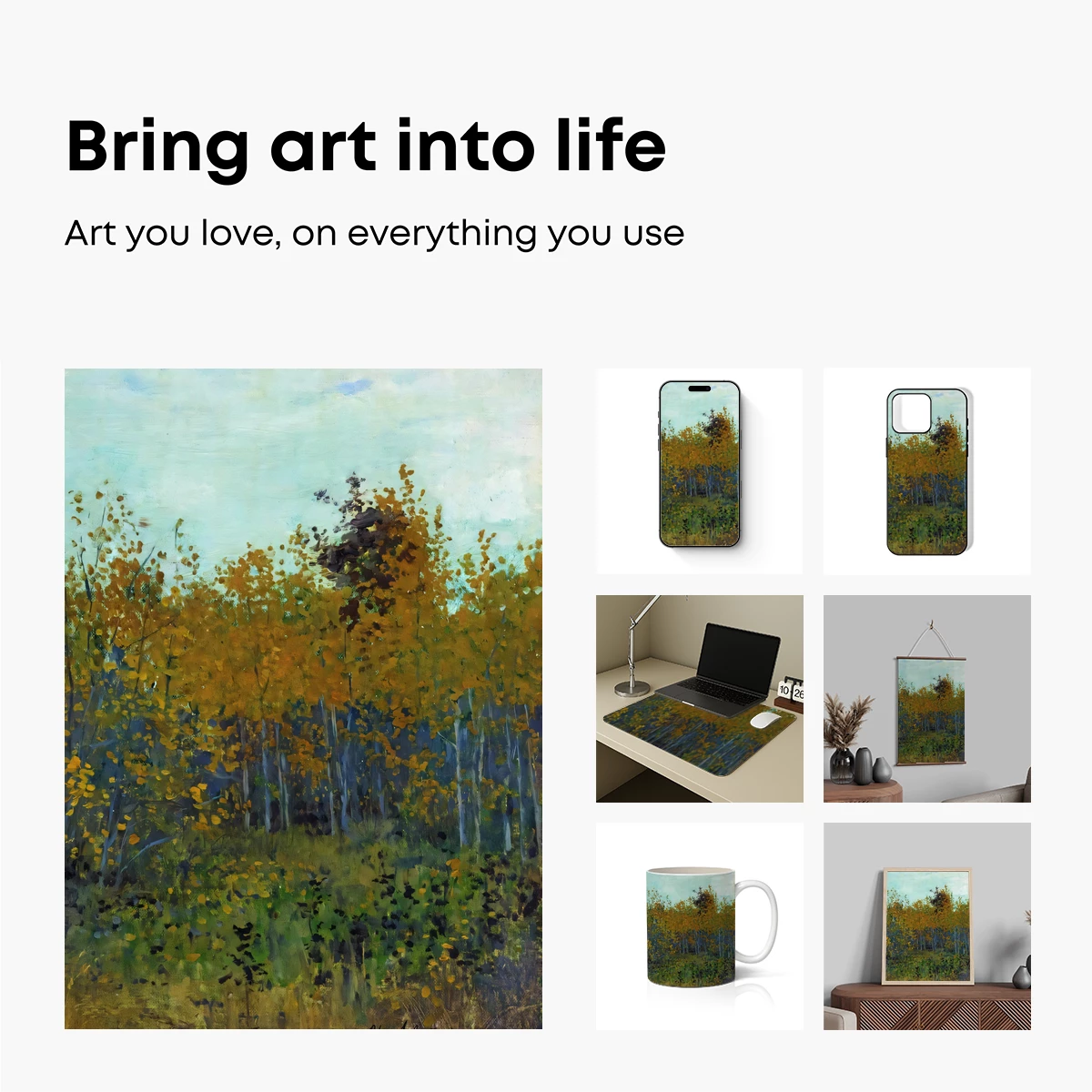 Autumnal Whisper: Impressionist Forest Glow - Image 2