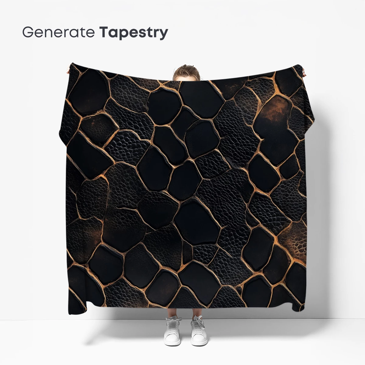 Golden Veins on Midnight Leather - Image 5
