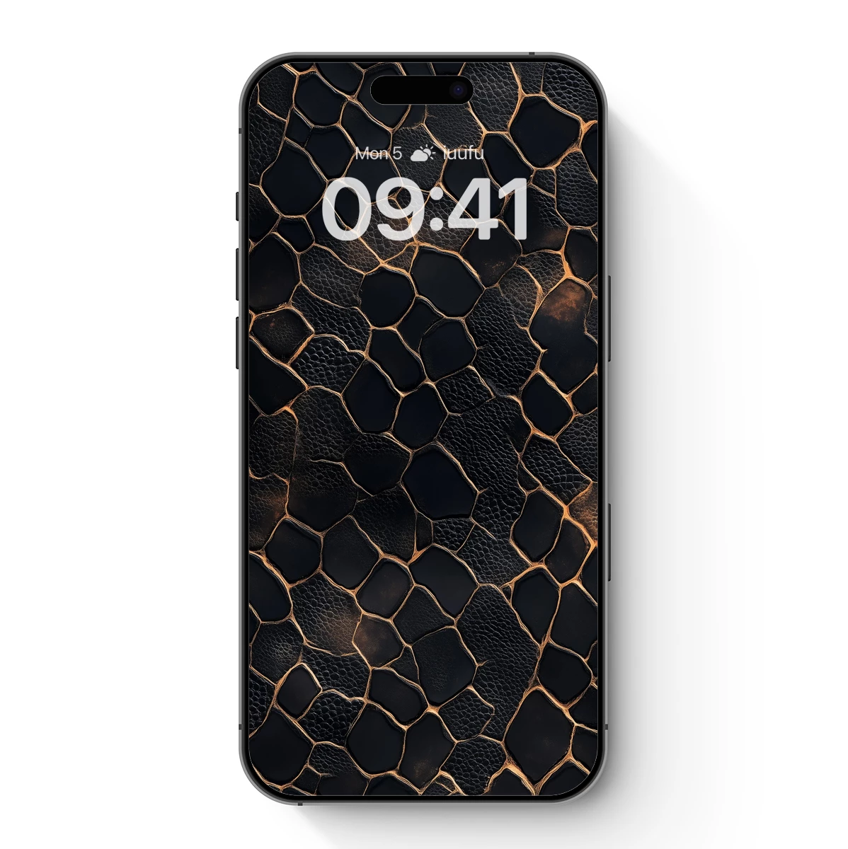 Golden Veins on Midnight Leather