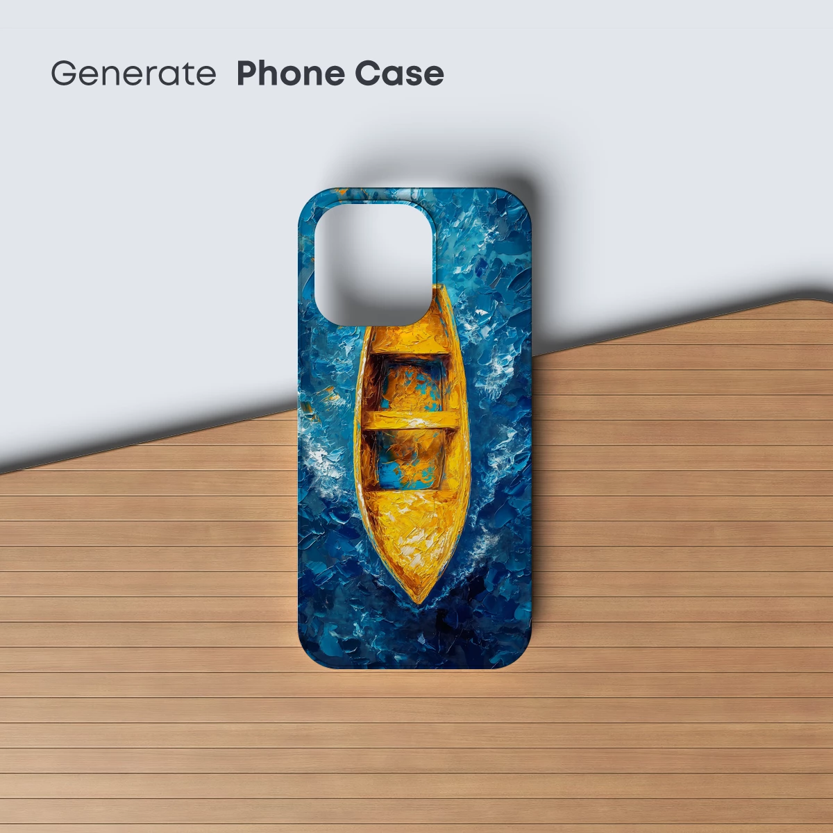 Golden Boat on Turquoise Waves - Image 3