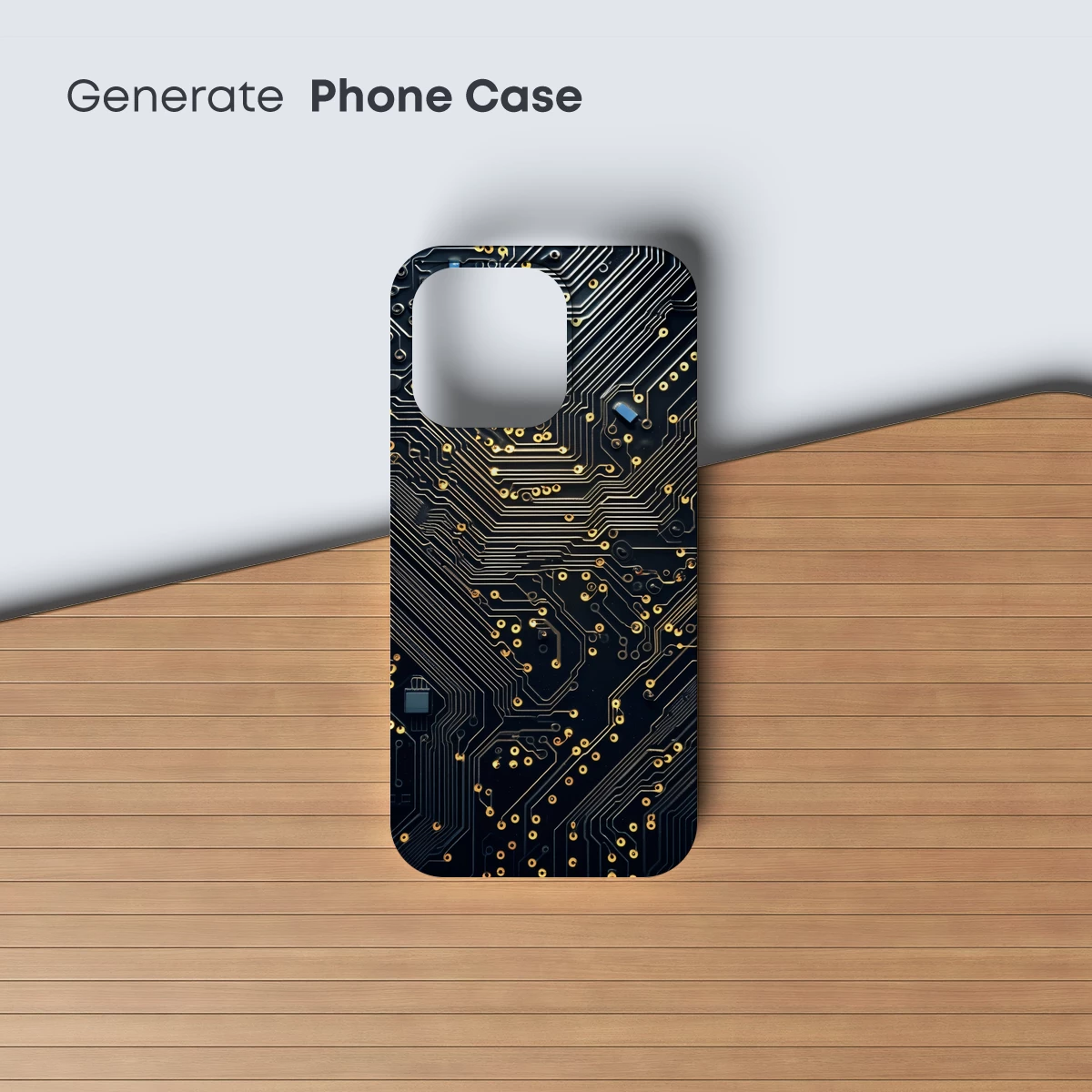 Circuit Symphony: Golden Traces on Midnight Canvas - Image 3