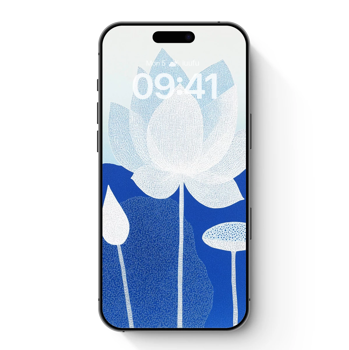 Dotwork Lotus: Blue Serenity Dotwork Lotus: Blue Serenity