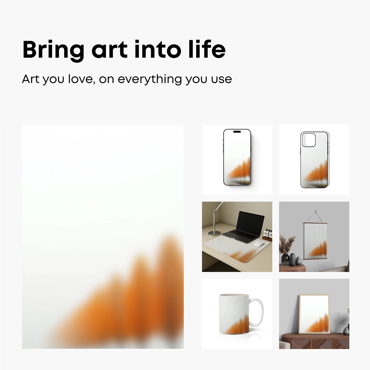 Blurred Autumn Trees: Ethereal Forest Haze - Image 2