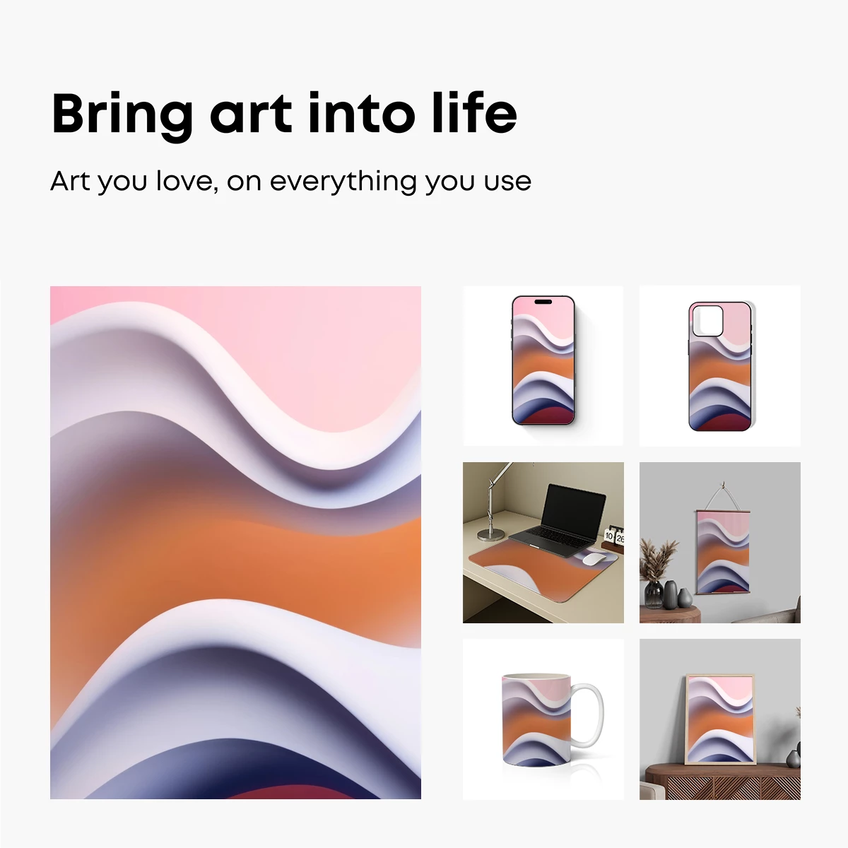Fluid Waves of Color: Abstract Sculptural Art - Image 2