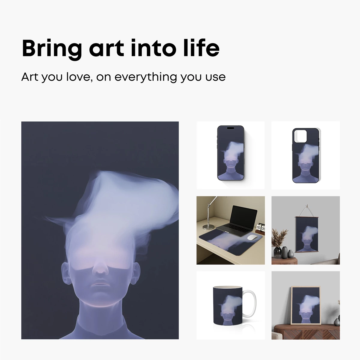 Ethereal Veil: A Ghostly Portrait in Mist - Image 2