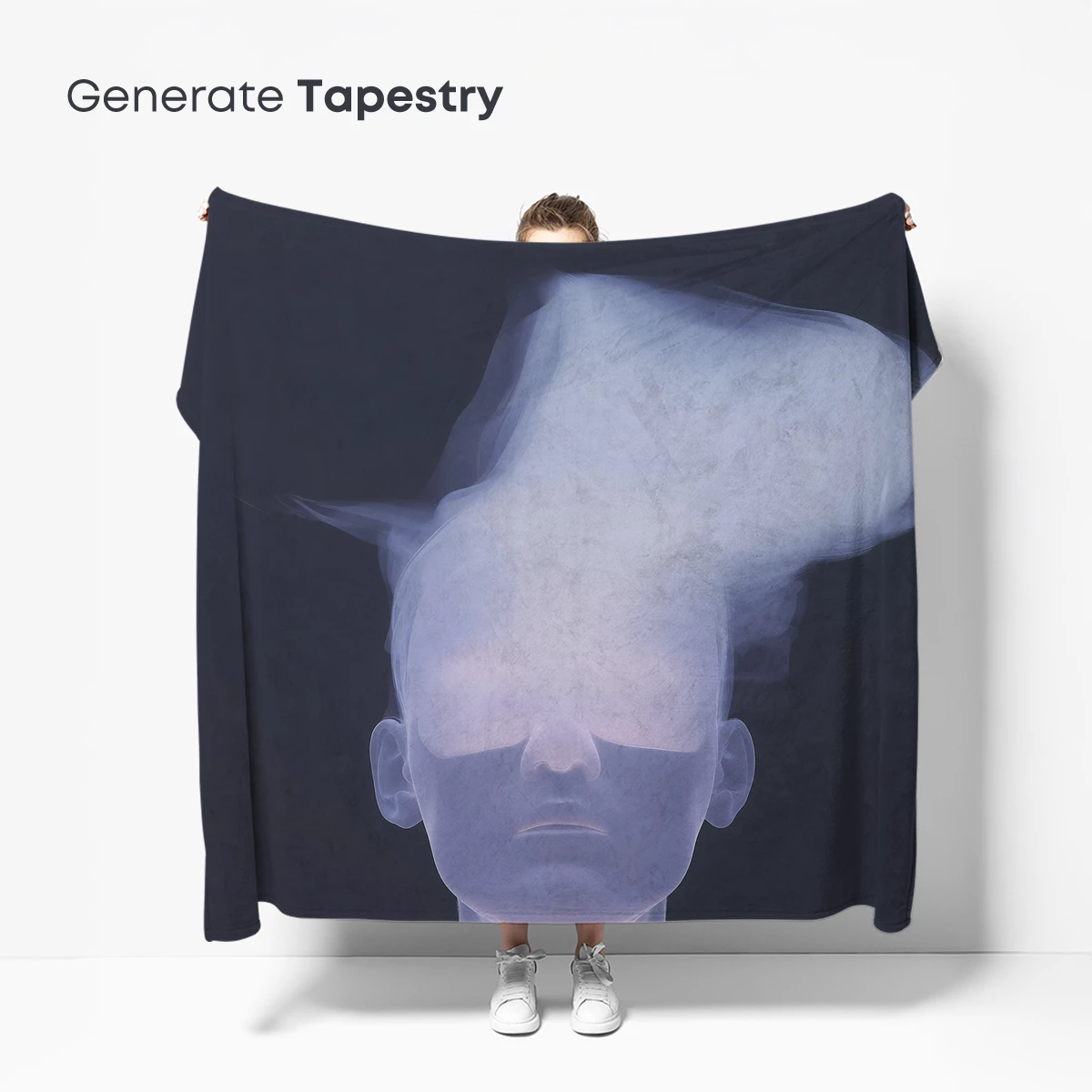 Ethereal Veil: A Ghostly Portrait in Mist - Image 5