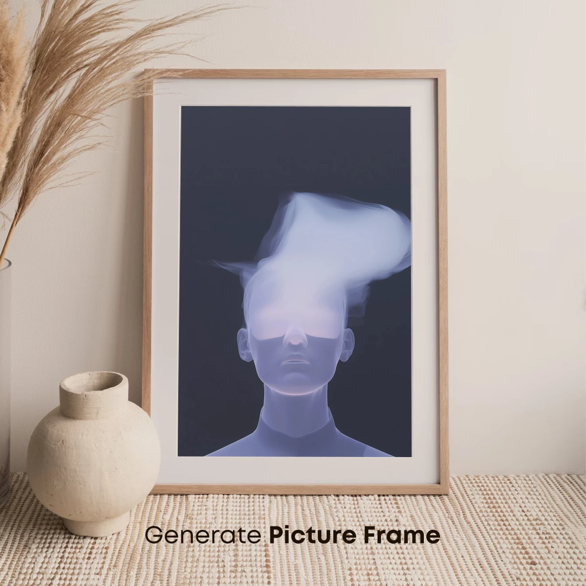 Ethereal Veil: A Ghostly Portrait in Mist - Image 7