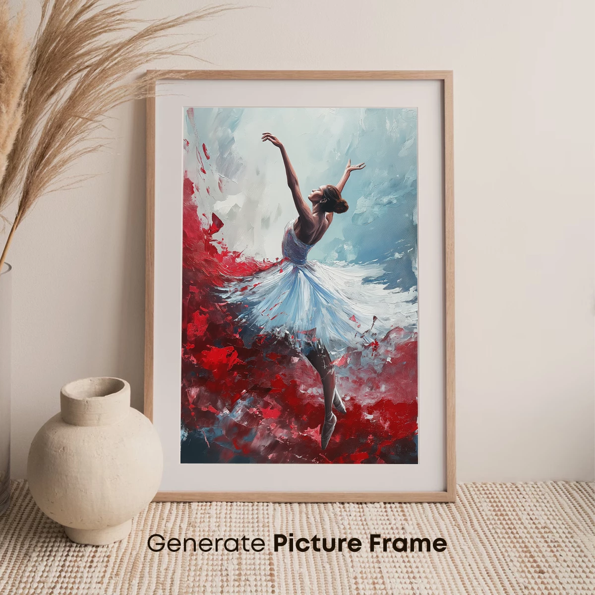 Ethereal Ballet: Red and White Elegance - Image 7