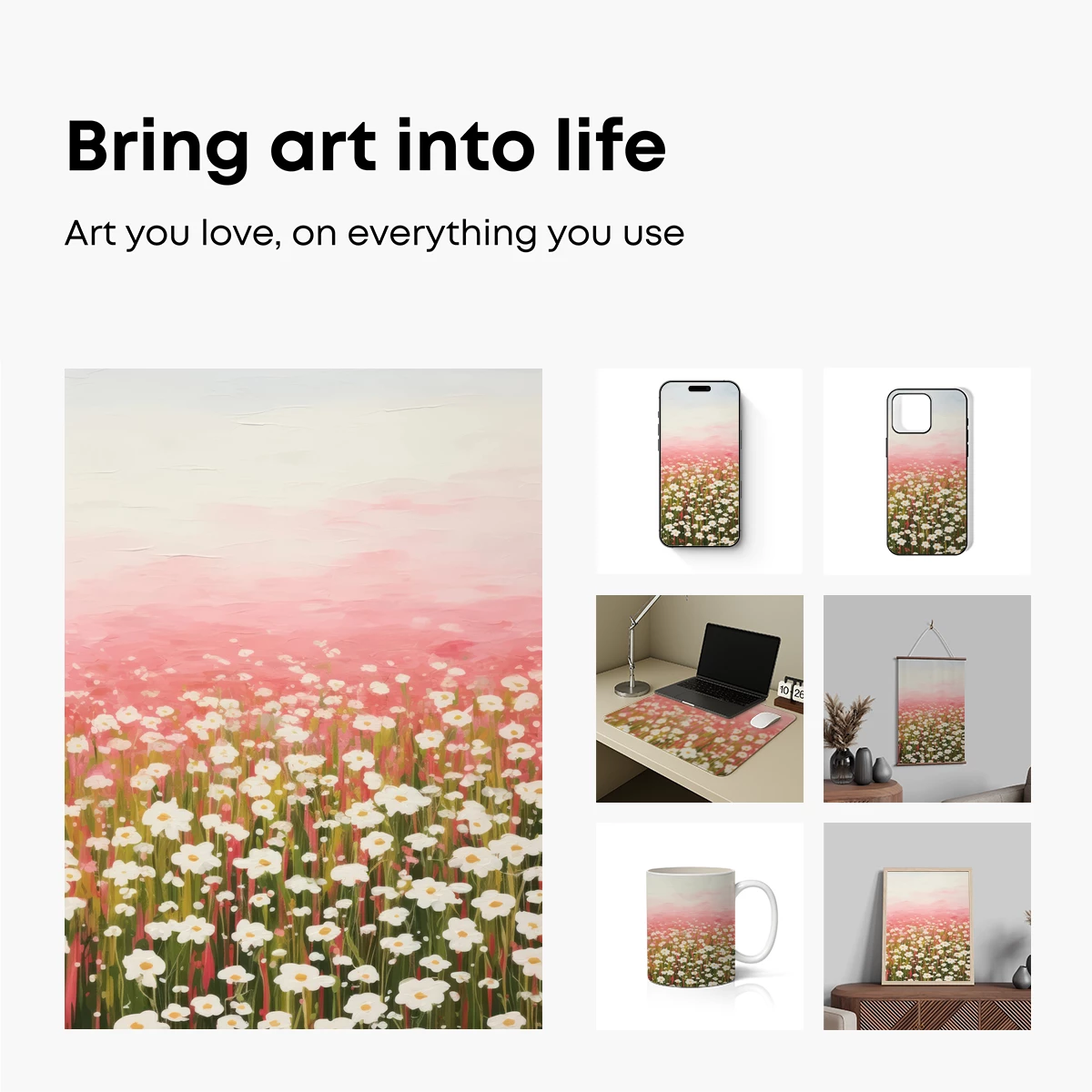 Daisy Dreamland: Soft Pink Horizon - Image 2