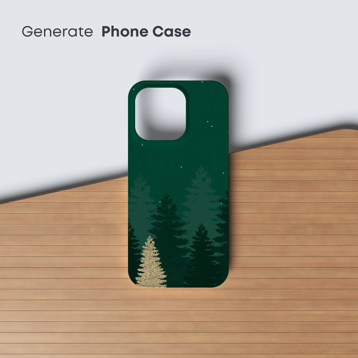 Golden Pine in Midnight Forest - Image 3